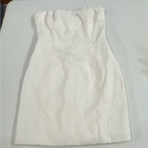 Meshski Crepe Mini Dress - White
